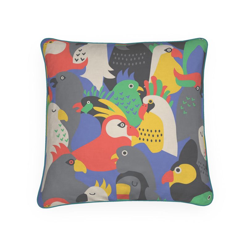 Birds Of A Feather, Cotton-Linen Cushion