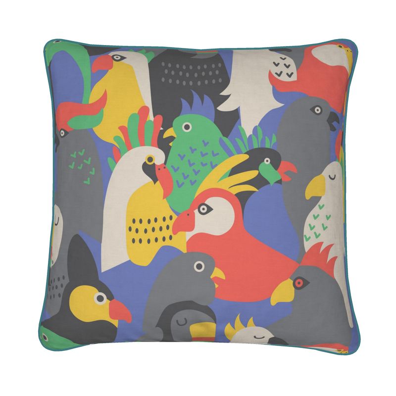 Birds Of A Feather, Cotton-Linen Cushion