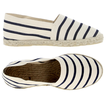 Load image into Gallery viewer, Handmade Espadrilles For Adults / Blue Stripe
