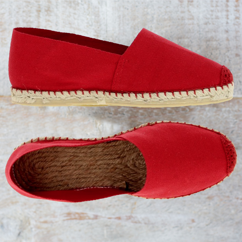 Espadrilles Cousu Main / Rouge