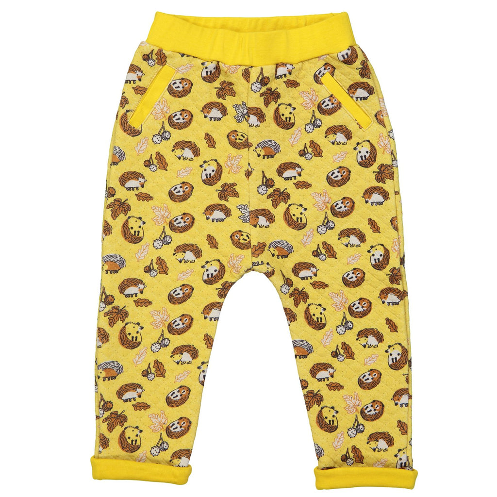 BUSH BABY Organic Cotton Baby Unisex Quilted Trousers/Mustard