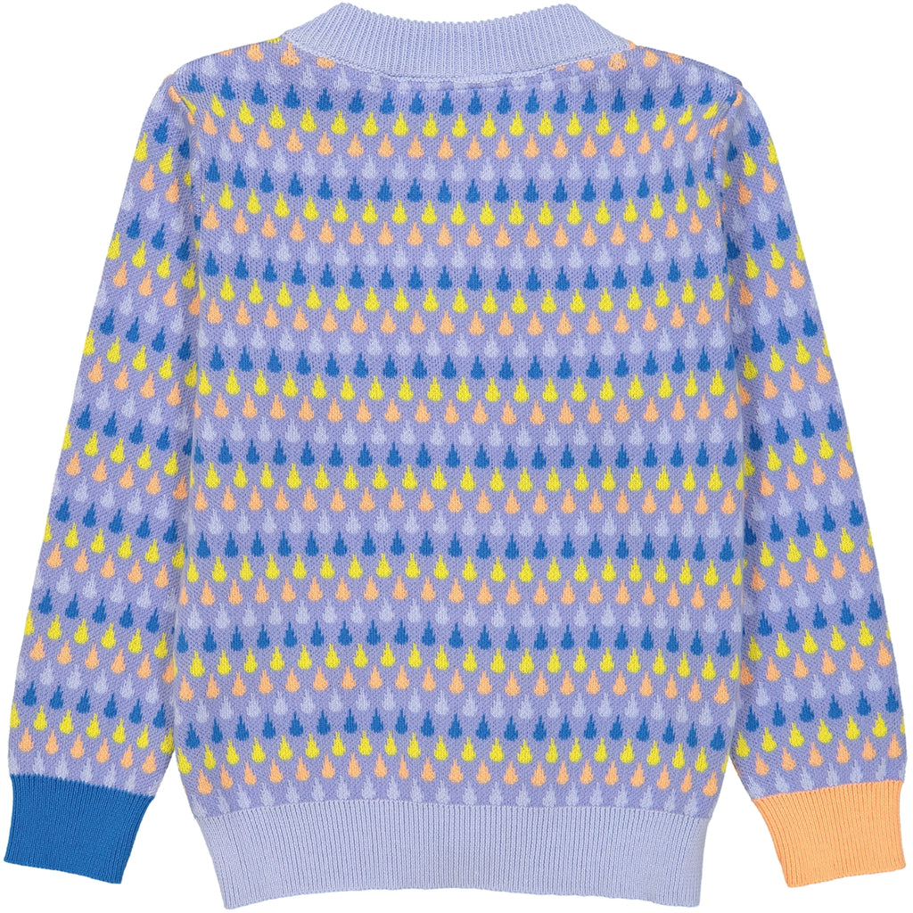 CHUVA cotton knit cardigan/Periwinkle
