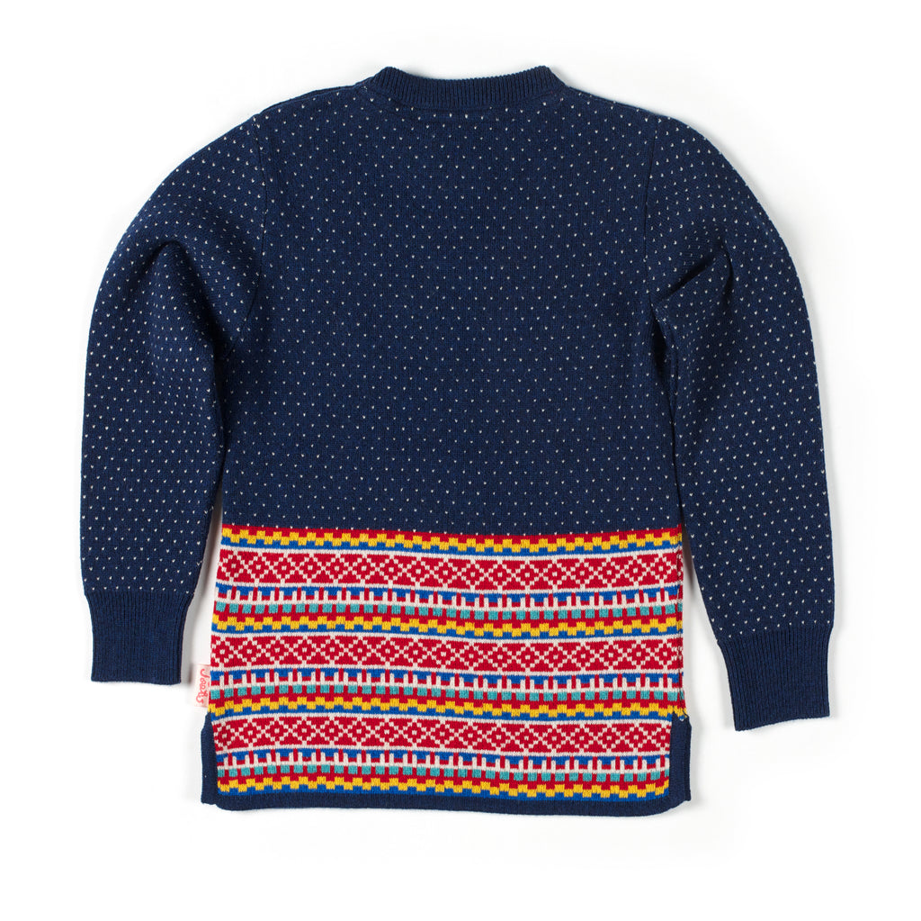 Delamere Knitted & Embroidered Jumper / Moonlight Blue