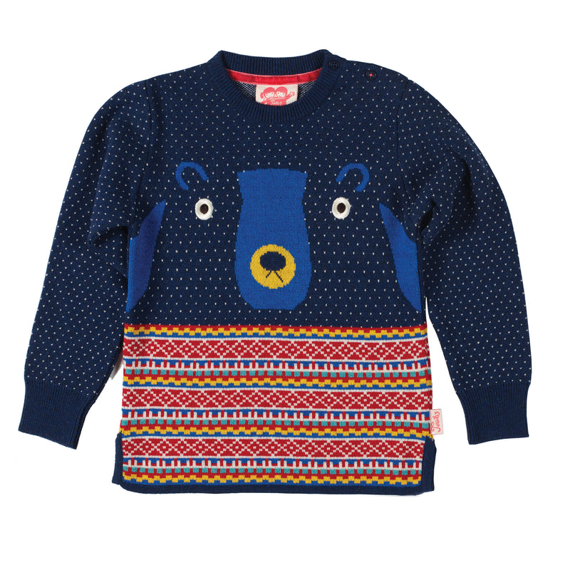 Delamere Knitted & Embroidered Jumper / Moonlight Blue