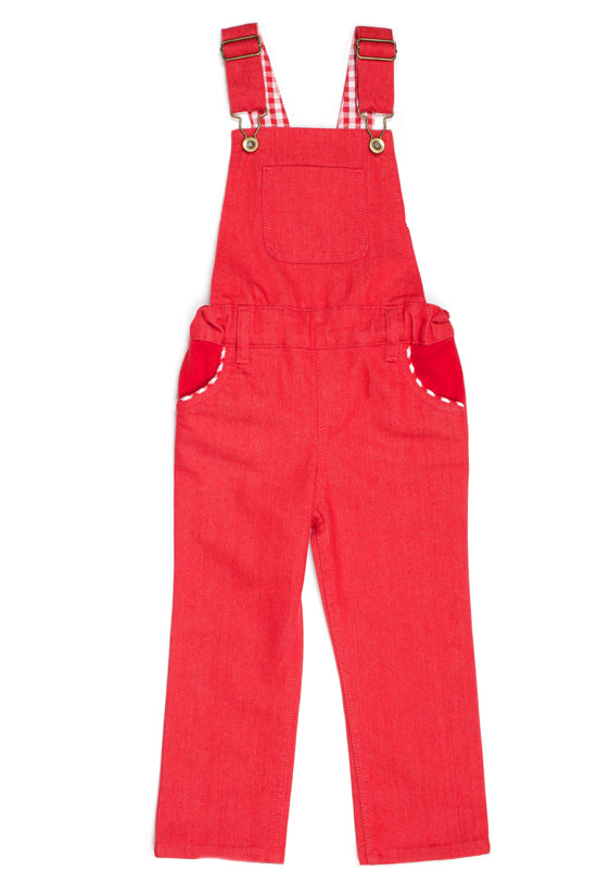 Slim Fit Dungarees - Ruby