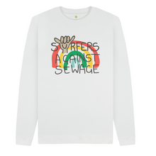 Load image into Gallery viewer, Organic Cotton Unisex Sweatshirt For Surfers Against Sewage /White
