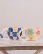 Load image into Gallery viewer, Handmade Ceramic Tea or Coffee Mug / Flower Power
