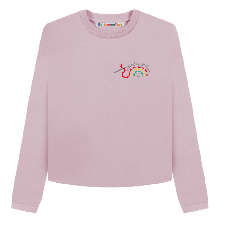 Made-For-You BeHumankind X Uma Made Hand Embroidered, 'Boxy' Organic Cotton Sweatshirt