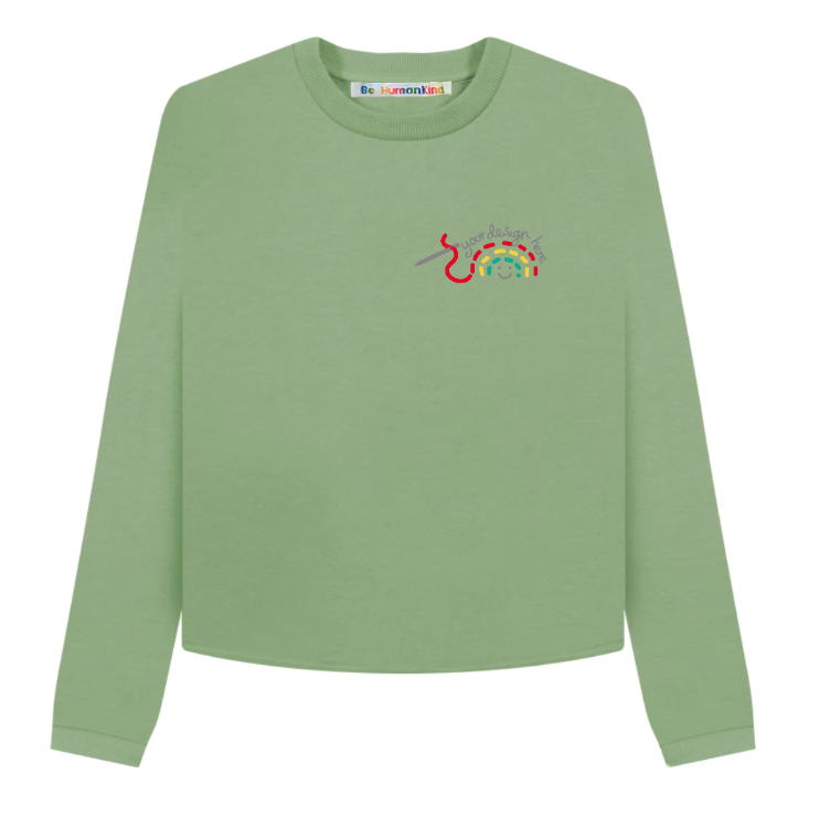 Made-For-You BeHumankind X Uma Made Hand Embroidered, 'Boxy' Organic Cotton Sweatshirt