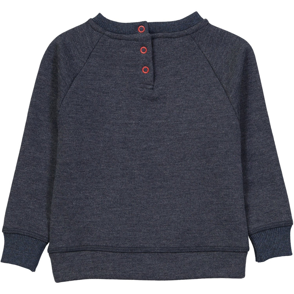HOSHIKO Organic Cotton Embroidered Sweatshirt/Denim