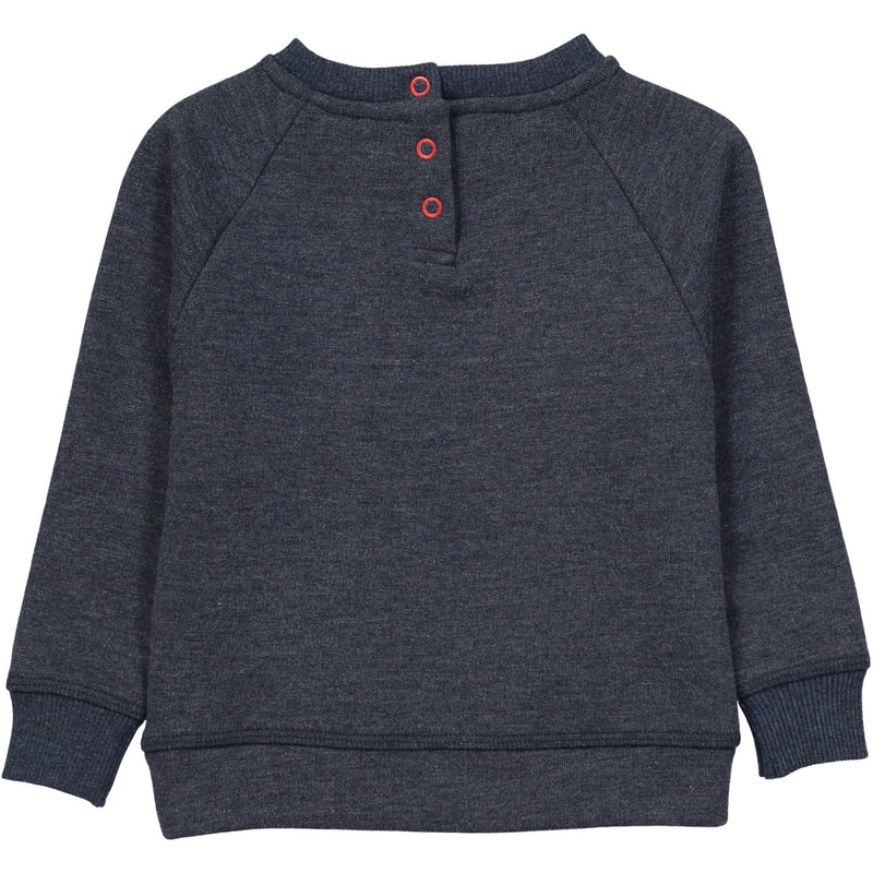 HOSHIKO Sweat imprimé et brodé en coton bio /Denim