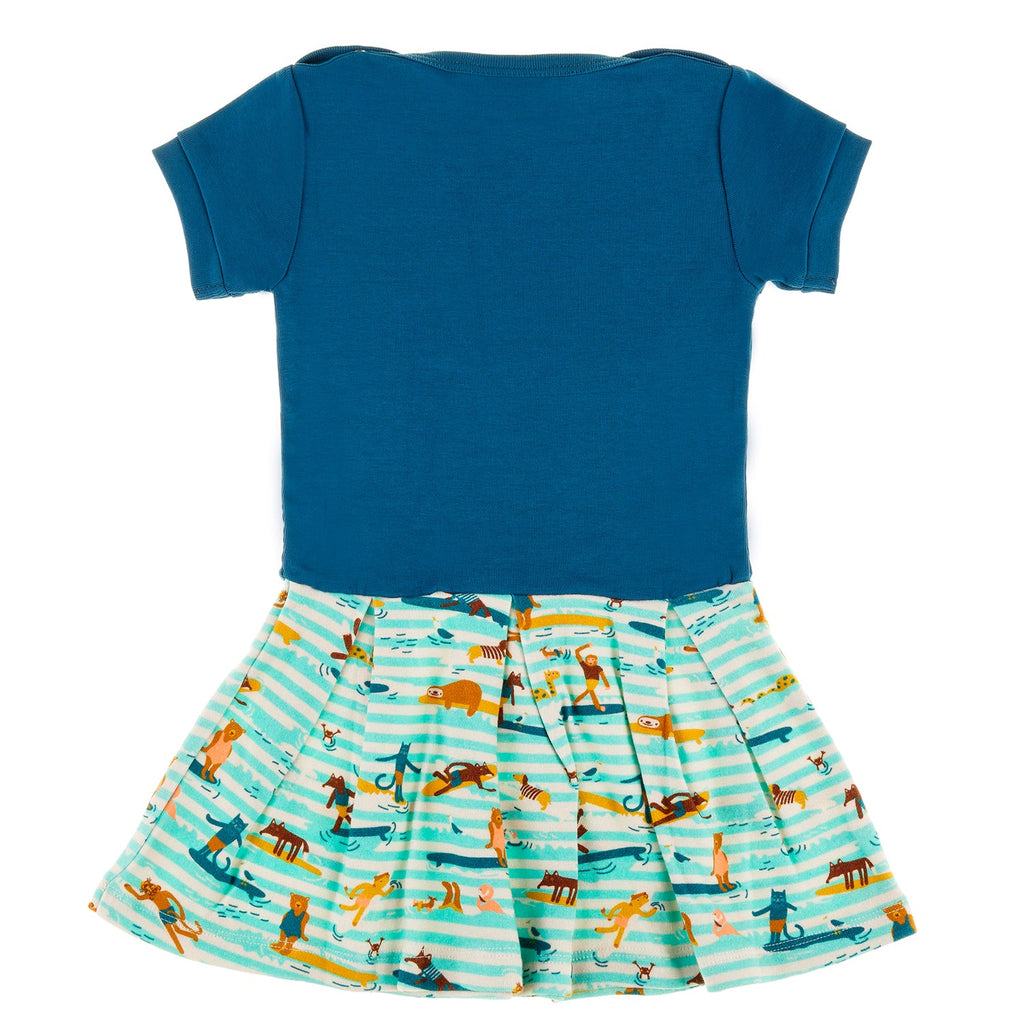 KIRRA Organic Cotton Baby Jersey Dress/Blue (Surfers Stripe)
