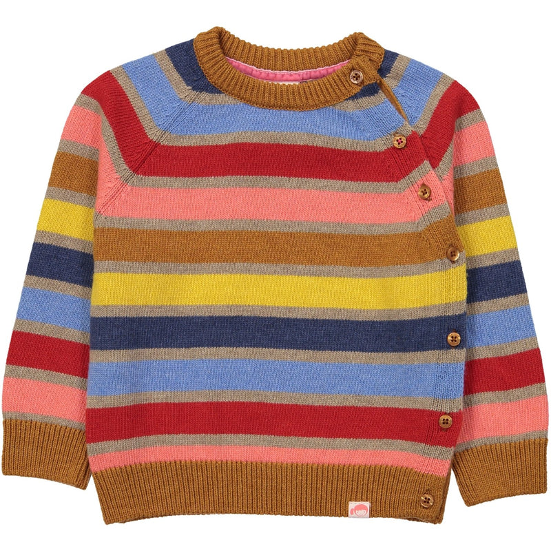 KASUMI Baby Knit Jumper/Toffee (Striped)