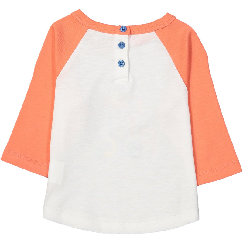 MAKI T-shirt manches Raglan /Corail