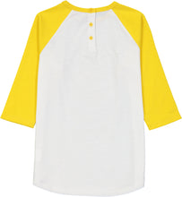 Load image into Gallery viewer, BUNDORAN Organic Cotton Raglan Sleeve T-shirt/Sun Yellow (School Bus)
