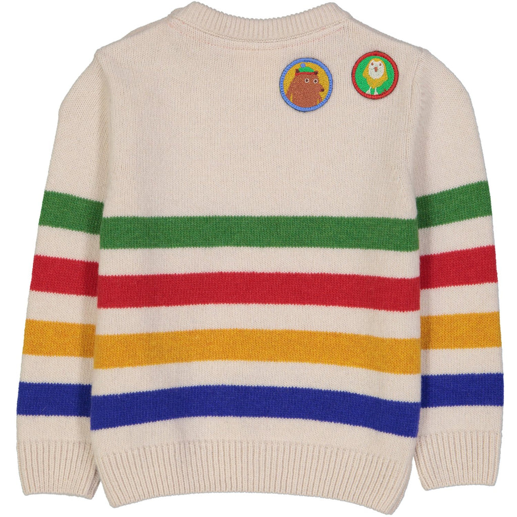 ONTARIO Baby Tots Striped Knit Jumper/Cream