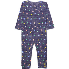 Load image into Gallery viewer, POKETTO All over printed Tootsa Tots romper/Navy
