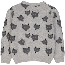 Load image into Gallery viewer, QUEBEC Baby Tots Jacquard Pique Knit Jumper/Light Heather Grey (Bears)
