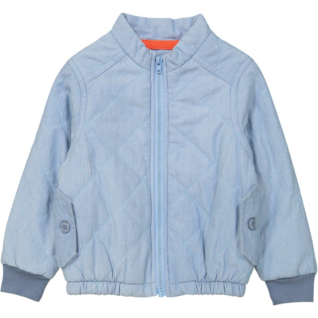 CLASSIC SUNRISE Quilted Cotton Jacket/Pale Denim