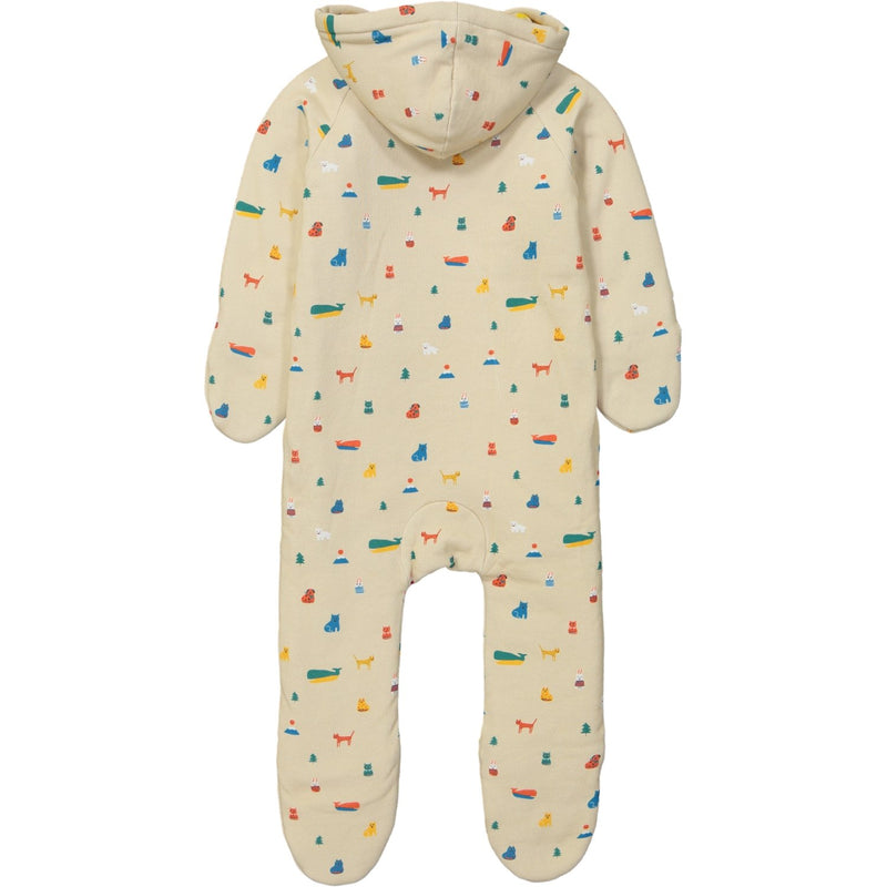 SAMUI Combi-pilote bébé en coton bio/Creme