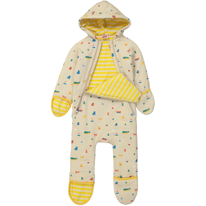 SAMUI Combi-pilote bébé en coton bio/Creme