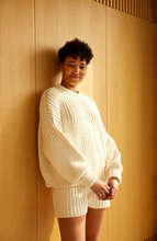 Load image into Gallery viewer, Delčia 100% Cotton, One-Size, Knit Jumper/Off-White
