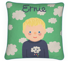 Load image into Gallery viewer, Personalised, Handmade, Designed-For-You, 100% Cotton-Linen Cushion.
