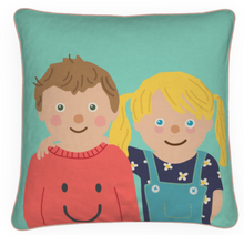 Load image into Gallery viewer, Personalised, Handmade, Designed-For-You, 100% Cotton-Linen Cushion.
