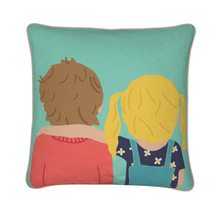 Load image into Gallery viewer, Personalised, Handmade, Designed-For-You, 100% Cotton-Linen Cushion.
