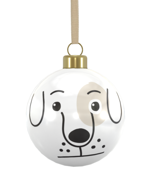 Personalised, Handmade, Designed-For-You, 100% Bone China Baubles (Pack of 1 or 3)