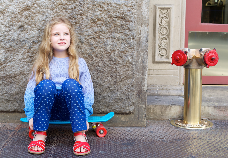 Cable Stripe Cotton Jumper/ Blue & Red