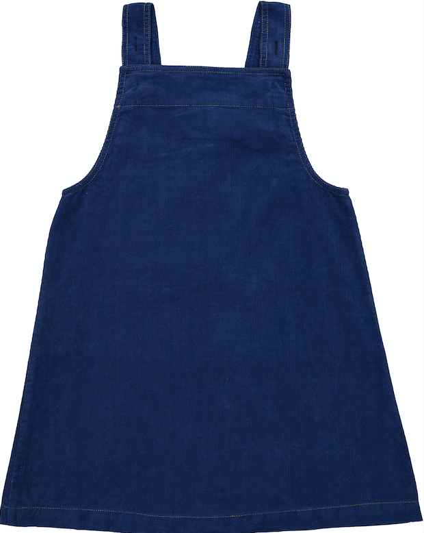 OVER THE RAINBOW corduroy Pinafore Dress/ Petrol Blue