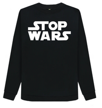 Load image into Gallery viewer, Stop Wars Sweatshirt For CND / White On Black
