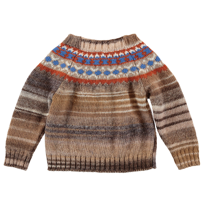 Grampion Fairisle Yoke Knit Jumper / Outmeal