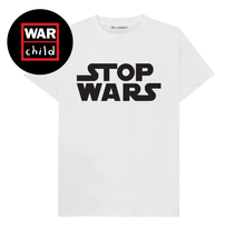 Load image into Gallery viewer, Kids Stop Wars Organic Cotton T-Shirt For War Child/ Black
