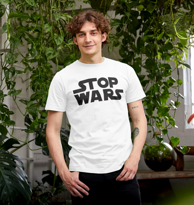 Stop Wars Organic Cotton T-Shirt For War Child/ Black