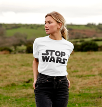 Load image into Gallery viewer, Stop Wars Organic Cotton T-Shirt For War Child/ Black
