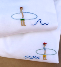 Load image into Gallery viewer, Made-For-You, Personalised, BeHumankind X Uma Made Hand Embroidered, Unisex, Hand Embroidered, Organic Cotton T-Shirt
