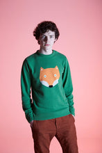 Load image into Gallery viewer, CLASSIC FOX Adult Sized Jacquard Knit Jumper/Kelly Green
