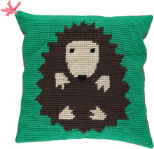 Load image into Gallery viewer, Handmade Tapestry Cushion/Hedgehog
