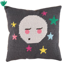 Load image into Gallery viewer, Handmade Tapestry Cushion/Moon
