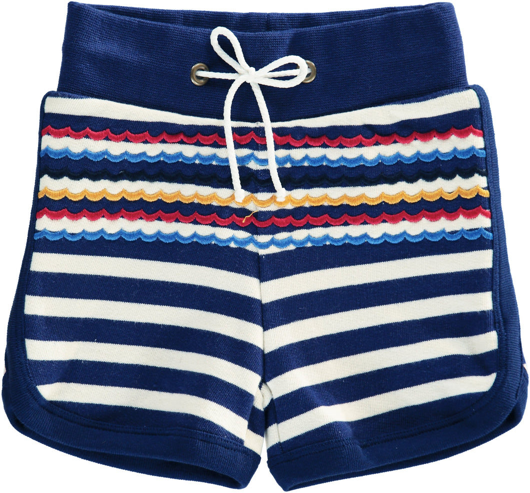 ANANAS Striped Shorts / MARINE BLUE