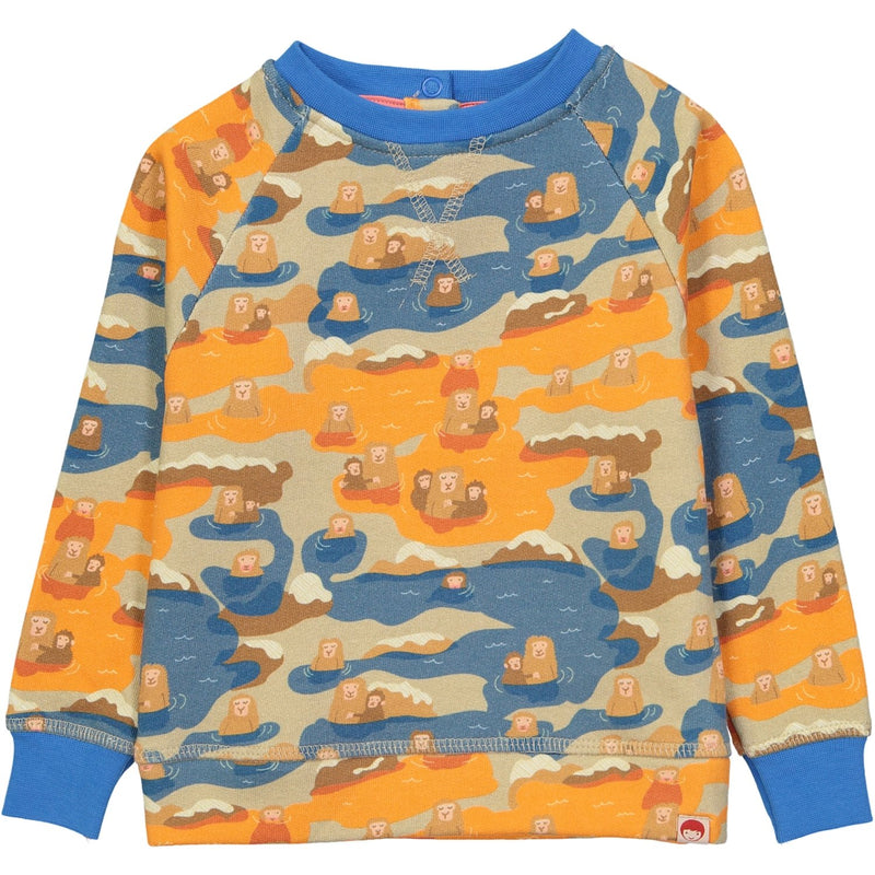 AYAKO Organic Cotton Printed Tootsa Tots Sweatshirt/Bright Blue