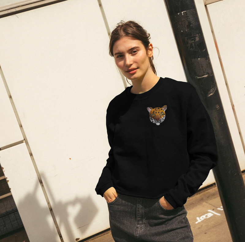 Made-For-You BeHumankind X Uma Made Hand Embroidered, 'Boxy' Organic Cotton Sweatshirt