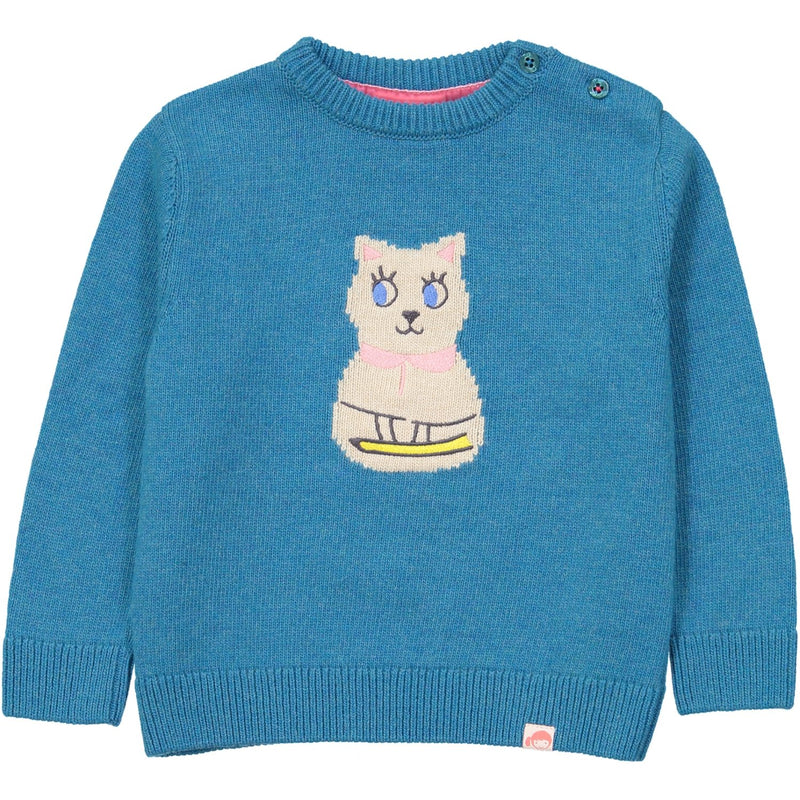 ETSUKO Jacquard Knit Jumper/Teal