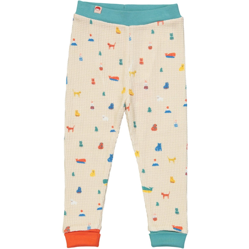 FUYU Waffle Organic Cotton Tootsa Tots Leggings/Cream