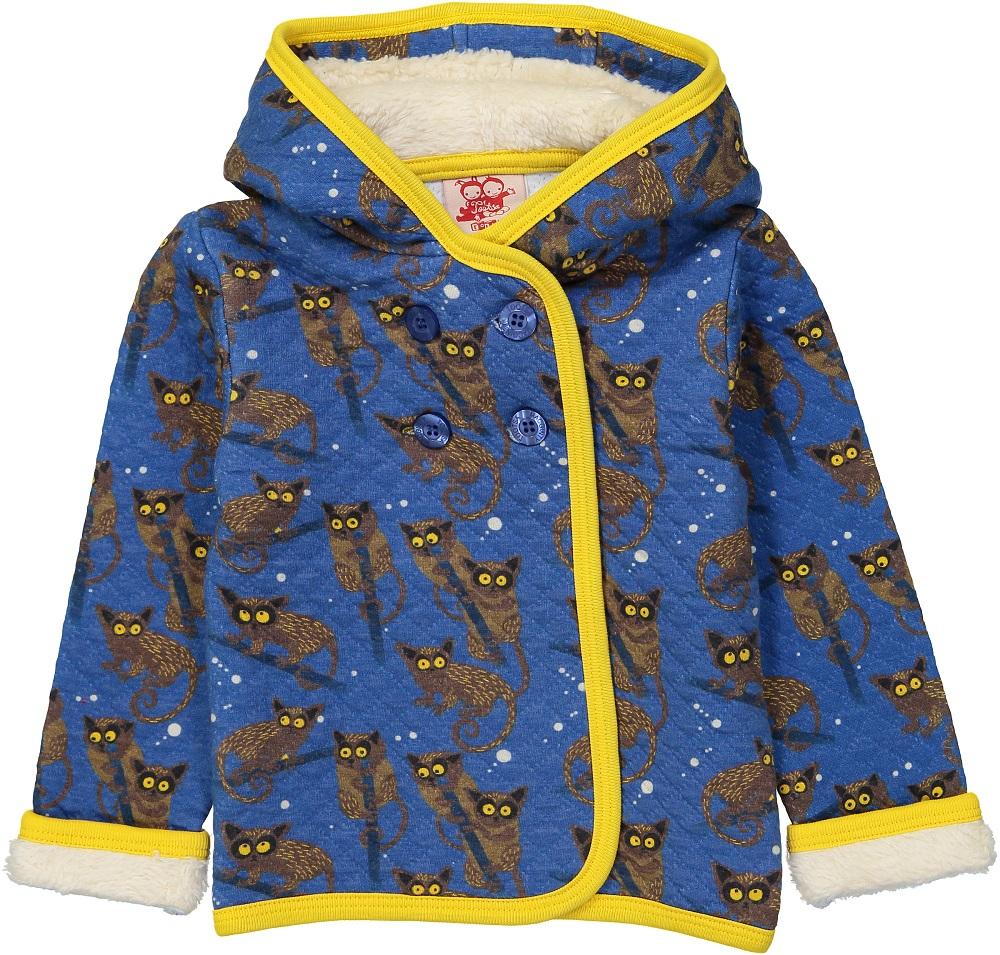 HEDGEHOG Baby Unisex Quilted Organic Cotton Hooded Sweatshirt/Federal Blue 