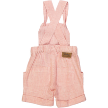 Load image into Gallery viewer, SHAKO Tots Linen &amp; Cotton Shorts with Removable Bib/Coral
