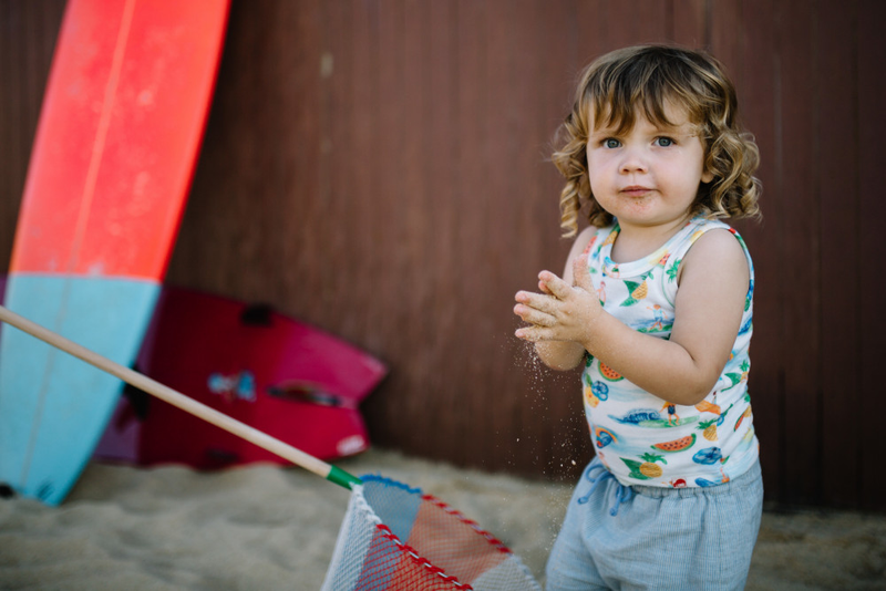 TRESTLES Tots Organic Cotton Printed Vest Top/White (Hawaiian)