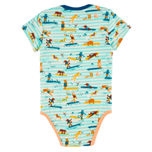 Load image into Gallery viewer, COCONUTS Tots Organic Cotton Body/Aruba Blue (Surfers Stripe)
